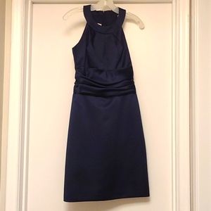 Navy David's bridal formal dress
